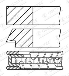 Set segmenti piston Goetze Engine 08-452800-00