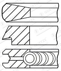SET SEGMENTI PISTON GOETZE ENGINE 08-521800-20 - Compatibil cu LAND ROVER