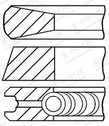 SET SEGMENTI PISTON GOETZE ENGINE 08-743400-00 - Compatibil cu BOVA, DAF, NEOPLAN