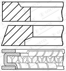 SET SEGMENTI PISTON GOETZE ENGINE 08-786800-00 - Compatibil cu FIAT, LANCIA