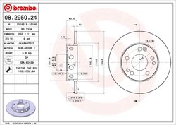 DISC FRANA BREMBO 08.2950.24 - Compatibil cu MERCEDES-BENZ