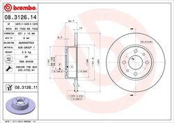 Disc frana Brembo 08.3126.11