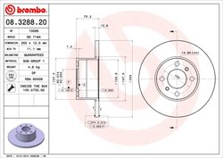 DISC FRANA BREMBO 08.3288.20 - Compatibil cu BMW