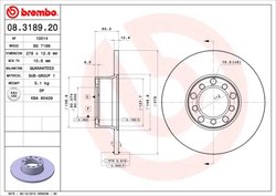 DISC FRANA BREMBO 08.3189.20 - Compatibil cu MERCEDES-BENZ