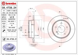 DISC FRANA BREMBO 08.4738.21 - Compatibil cu MERCEDES-BENZ
