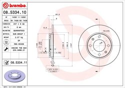 Disc frana Brembo 08.5334.11
