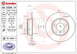 DISC FRANA BREMBO 08.5359.11 - Compatibil cu BMW