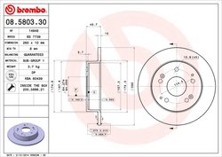 DISC FRANA BREMBO 08.5803.30 - Compatibil cu HONDA