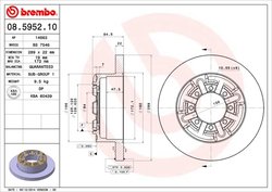 DISC FRANA BREMBO 08.5952.10 - Compatibil cu IVECO