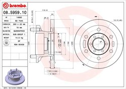 DISC FRANA BREMBO 08.5959.10 - Compatibil cu IVECO