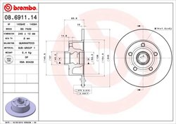 Disc frana Brembo 08.6911.14