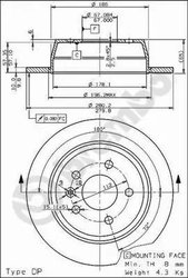 DISC FRANA BREMBO 08.6968.10 - Compatibil cu MERCEDES-BENZ