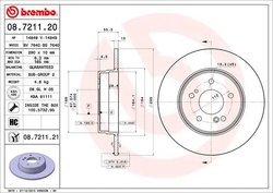 DISC FRANA BREMBO 08.7211.21 - Compatibil cu MERCEDES-BENZ