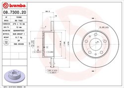 Disc frana Brembo 08.7300.20