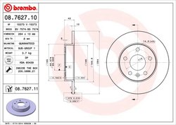 DISC FRANA BREMBO 08.7627.11 - Compatibil cu CHEVROLET, OPEL, VAUXHALL