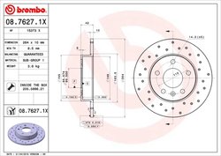 DISC FRANA BREMBO 08.7627.1X - Compatibil cu CHEVROLET, OPEL, VAUXHALL