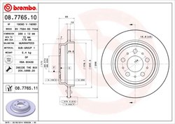 DISC FRANA BREMBO 08.7765.11 - Compatibil cu VOLVO