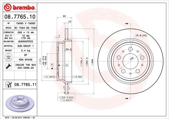 Disc frana Brembo 08.7765.11