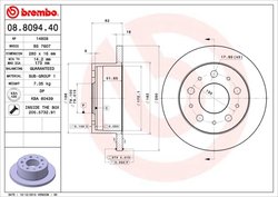 Disc frana Brembo 08.8094.40