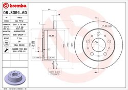 Disc frana Brembo 08.8094.60