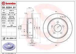 DISC FRANA BREMBO 08.8264.81 - Compatibil cu JEEP