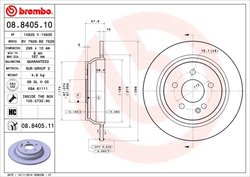 DISC FRANA BREMBO 08.8405.11 - Compatibil cu MERCEDES-BENZ, MERCEDES-BENZ (FJDA)