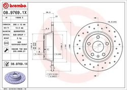 Disc frana Brembo 08.9769.1X
