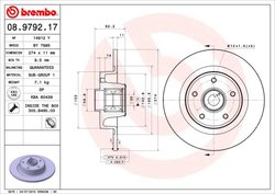 Disc frana Brembo 08.9792.17