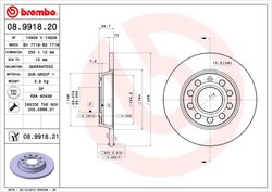 Disc frana Brembo 08.9918.21
