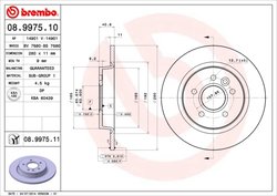 DISC FRANA BREMBO 08.9975.11 - Compatibil cu FORD, VOLVO, VOLVO (CHANGAN)