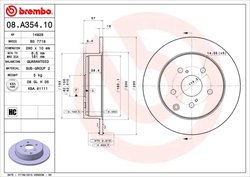 Disc frana Brembo 08.A354.10