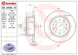 DISC FRANA BREMBO 08.A459.10 - Compatibil cu CITROEN, FIAT, PEUGEOT