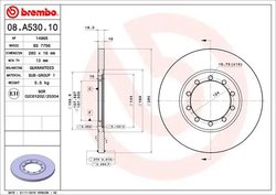 DISC FRANA BREMBO 08.A530.10 - Compatibil cu FORD, FORD (JMC)