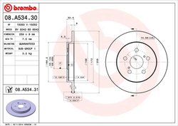 Disc frana Brembo 08.A534.31
