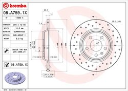 Disc frana Brembo 08.A759.1X