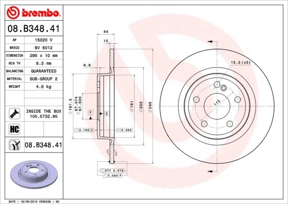 Disc frana Brembo 08.B348.41