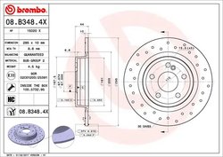DISC FRANA BREMBO 08.B348.4X - Compatibil cu MERCEDES-BENZ, MERCEDES-BENZ (BBDC)