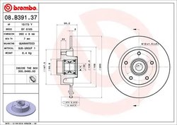 Disc frana Brembo 08.B391.37