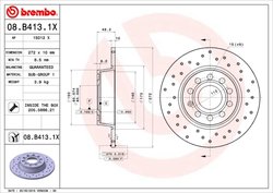 Disc frana Brembo 08.B413.1X