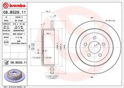 DISC FRANA BREMBO 08.B529.11 - Compatibil cu DODGE, JEEP