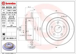 DISC FRANA BREMBO 08.B529.21 - Compatibil cu JEEP