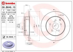 DISC FRANA BREMBO 08.B646.11 - Compatibil cu TOYOTA