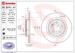 DISC FRANA BREMBO 08.B741.41 - Compatibil cu MERCEDES-BENZ