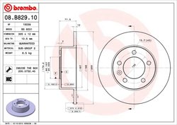 DISC FRANA BREMBO 08.B829.10 - Compatibil cu NISSAN, OPEL, RENAULT, VAUXHALL