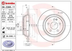 DISC FRANA BREMBO 08.C065.11 - Compatibil cu MERCEDES-BENZ, MERCEDES-BENZ (FJDA)