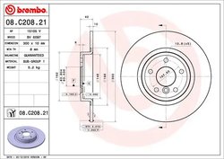 DISC FRANA BREMBO 08.C208.21 - Compatibil cu JAGUAR