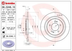 DISC FRANA BREMBO 08.C248.11 - Compatibil cu HYUNDAI