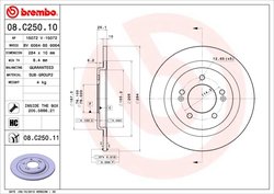 DISC FRANA BREMBO 08.C250.11 - Compatibil cu HYUNDAI, KIA