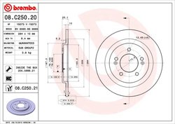 DISC FRANA BREMBO 08.C250.21 - Compatibil cu HYUNDAI