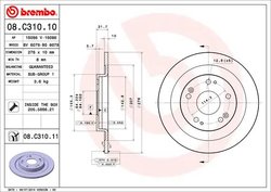 DISC FRANA BREMBO 08.C310.11 - Compatibil cu HONDA